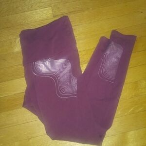 Adidas Leggings with Gold Swirl Design on Hip and Ankle - 1X